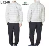 hiver automne lacoste 2019U sport wear survetement hommes l1246 blanc noir